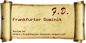 Frankfurter Dominik névjegykártya