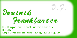 dominik frankfurter business card